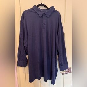 Men's Navy Blue Long Sleeve Shirt